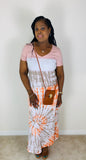 “ Tia “ Casual Midi Tie-Dye Maxi Dress