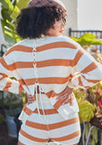 " Stephi " Sweater Short Set (Burnt Orange)