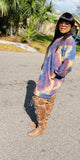 “ Sonya “ Midi  Sweater Tie-Dye Dress